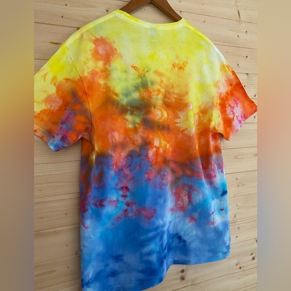 NEW Unisex GILDAN Large Handmade Ice Tie-Dye Soft Style T-Shirt Sun-Kissed Surf - Picture 5 of 8